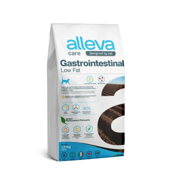 Croquettes Alleva Care Gastrointestinal Low Fat chat 1,5kg