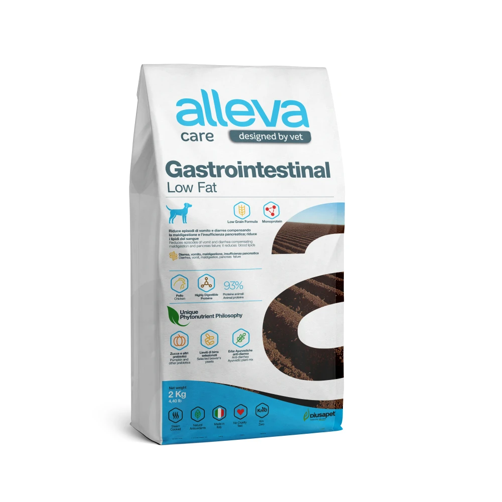Croquettes Alleva Care Gastrointestinal Low Fat chien 2kg