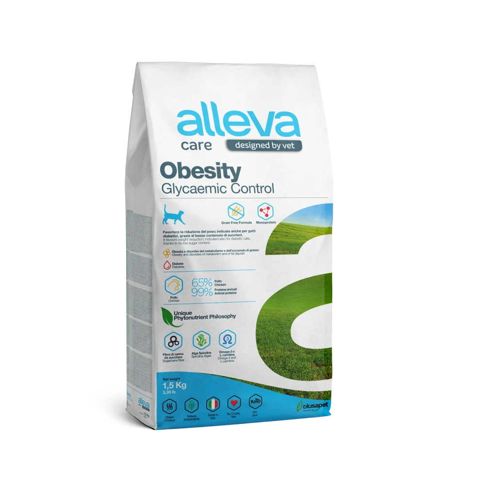 Croquettes Alleva Care Obesity Controle Glycémique chat 1,5kg