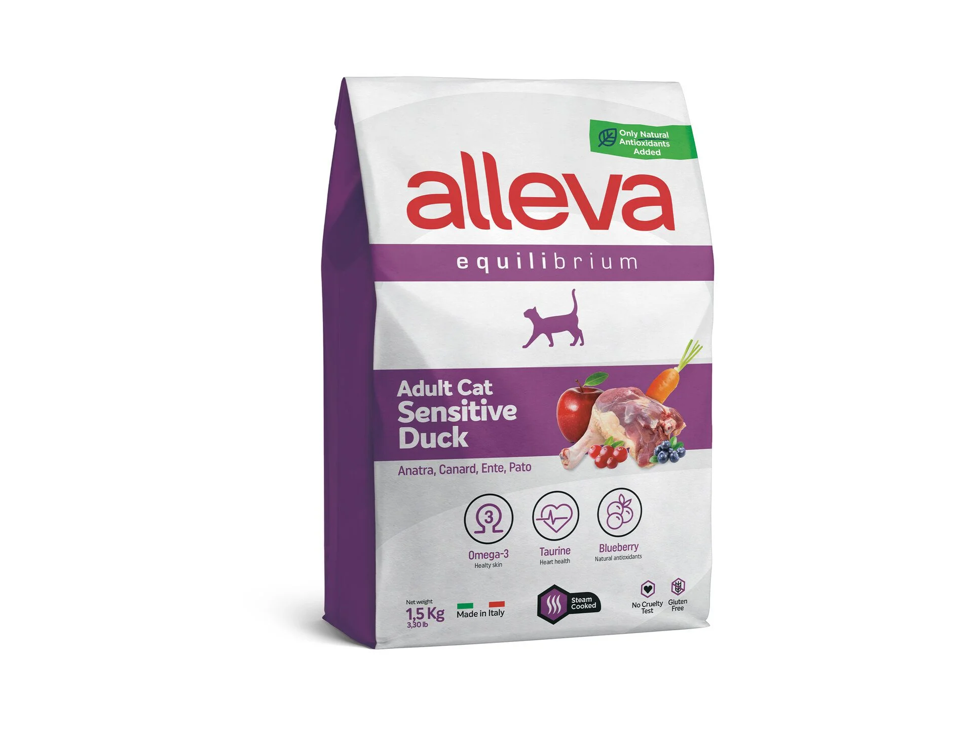Croquettes Alleva Equilibrium Digestion Sensible Canard chat adulte 0,4kg Croquettes Alleva Equilibrium Digestion Sensible Canard chat adulte 0,4kg