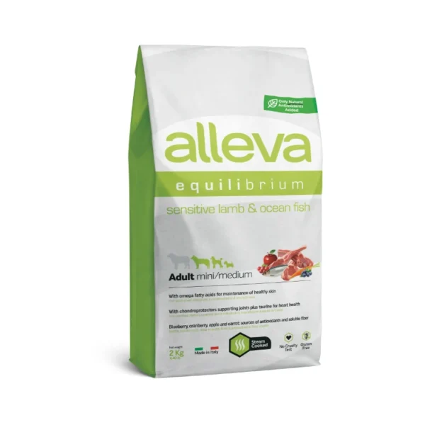 Hrana Za Kucheta Alleva Equilibrium Sensitive Adult Minimedium S Agneshko I Okeanska Riba 2 Kg