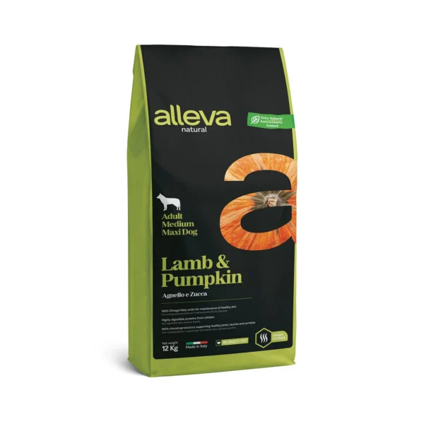 Hrana Za Kucheta Alleva Natural Adult Mediummaxi S Agneshko I Tikva 12kg