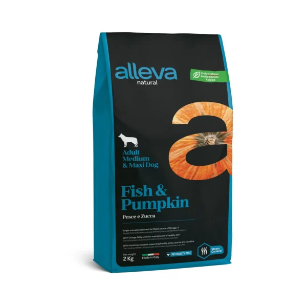 Hrana Za Kucheta Alleva Natural Adult Mediummaxi S Riba I Tikva 2kg