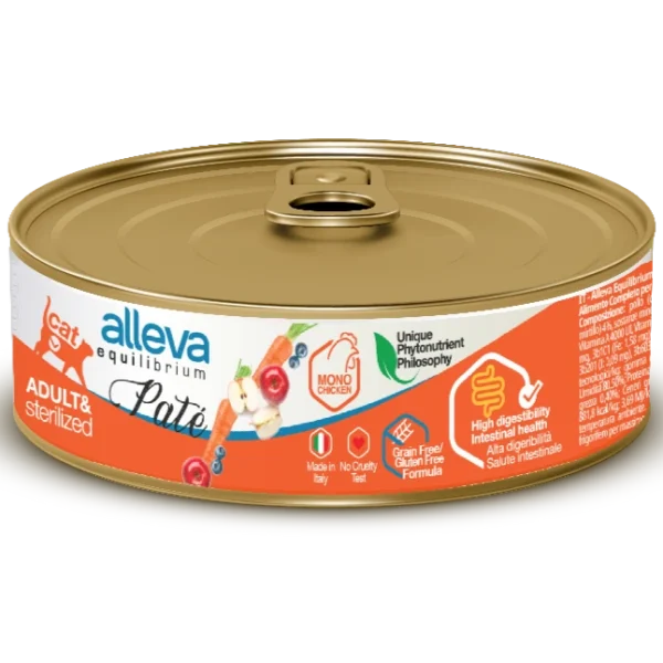 Pâté humide Equilibrium pour chatons stérilisés (poulet) | 85 gr